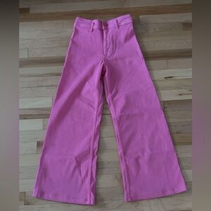 Zara Woman’s Pink High Waisted Wide Leg Jeans